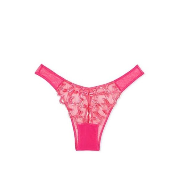 MEDIUM {Victoria's Secret} Pink {Hearts} Brazilian Panty - Picture 6 of 6